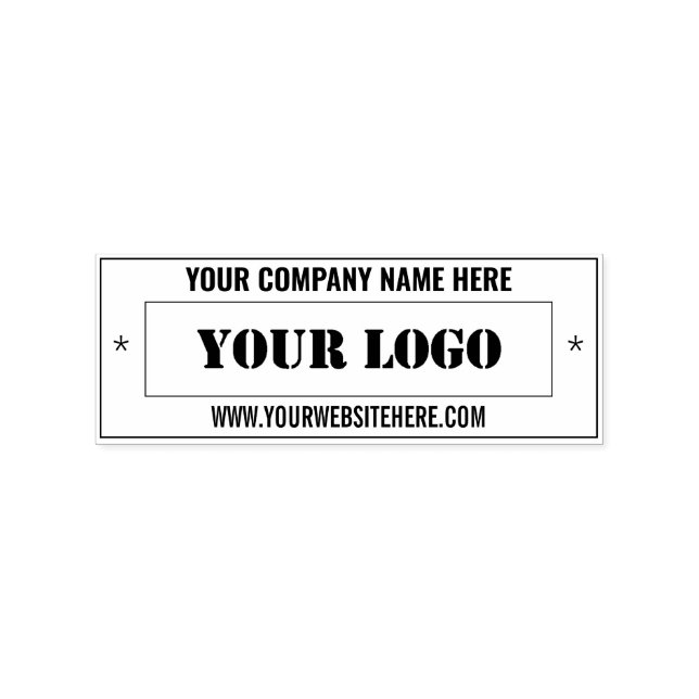 Custom Company Logo and Text Rubber Stamp (Imprint)