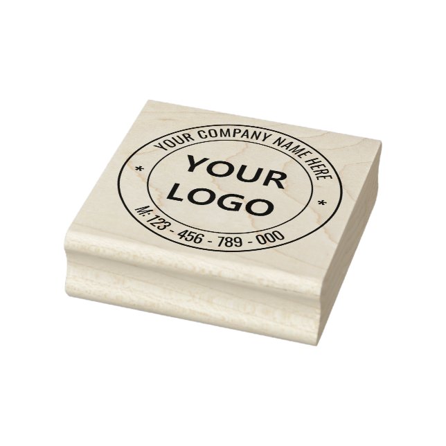 Custom Company Logo and Text Rubber Stamp Template (Stamp)