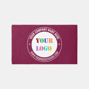 Custom Company Logo and Text Rug Choose Colors