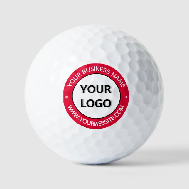 Custom Company Logo and Text Stamps Golf Balls (Front)
