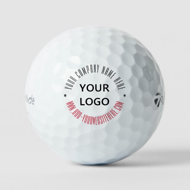 Custom Company Logo and Text Stamps Golf Balls (Front)