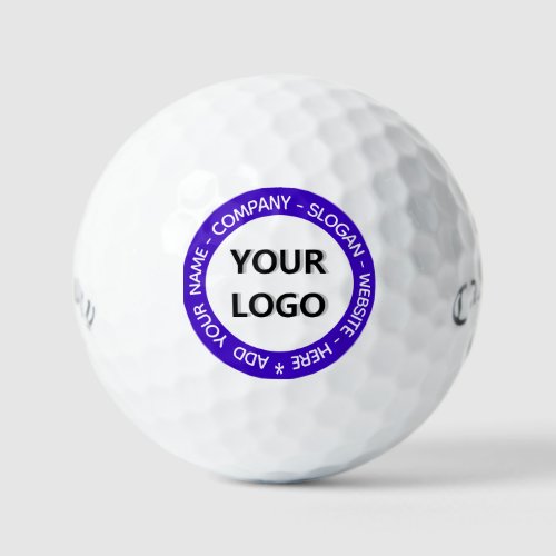 Custom Company Logo and Text Stamps Golf Balls