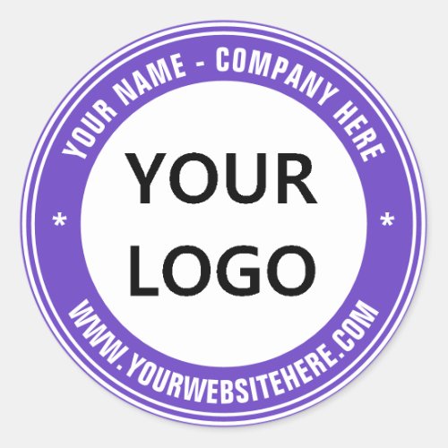 Custom Company Logo and Text Sticker _ Your Colors