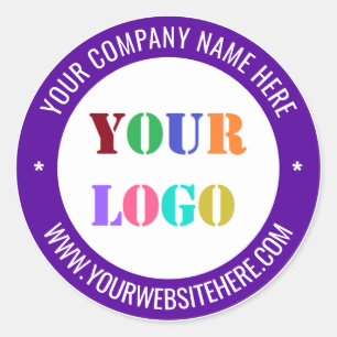 Custom Company Logo and Text Sticker Your Colors