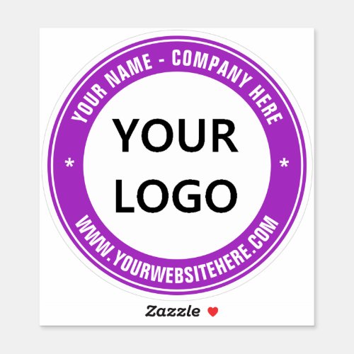 Custom Company Logo and Text Sticker _ Your Colors
