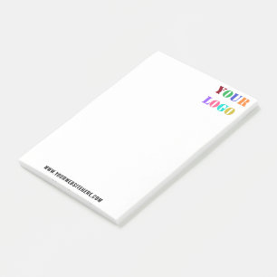 Custom Company Logo and Text Website Post it Notes