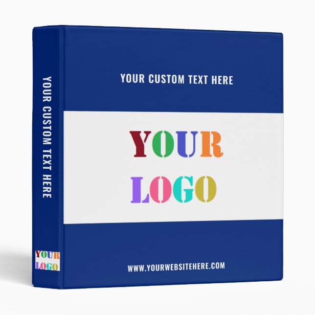 Custom Company Logo and Text Your Business Binder (Front/Spine)