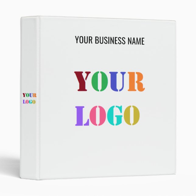 Custom Company Logo and Text Your Business Binder (Front/Spine)