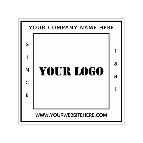 Custom Company Logo and Text Your Business Stamp