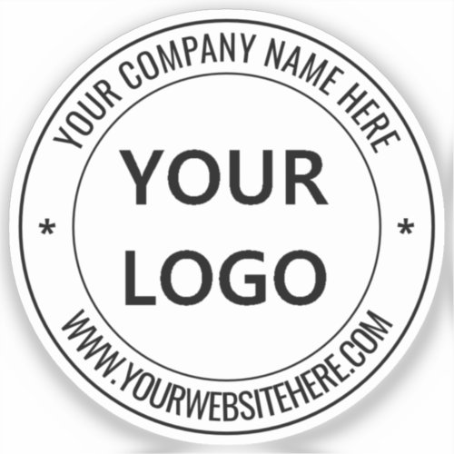 Custom Company Logo and Text Your Business Sticker