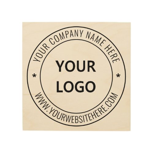 Custom Company Logo and Text Your Business Wood Wall Art