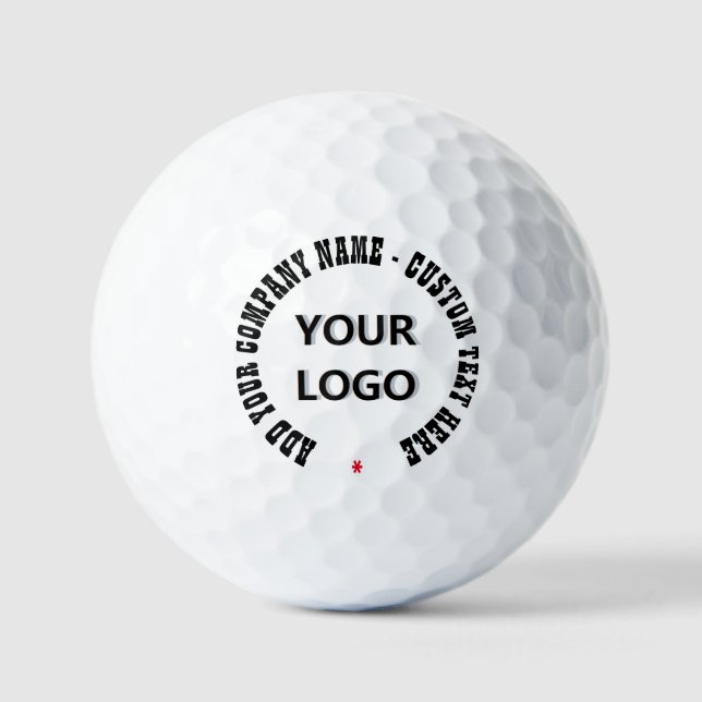 Custom Company Logo and Text Your Golf Balls Stamp (Front)