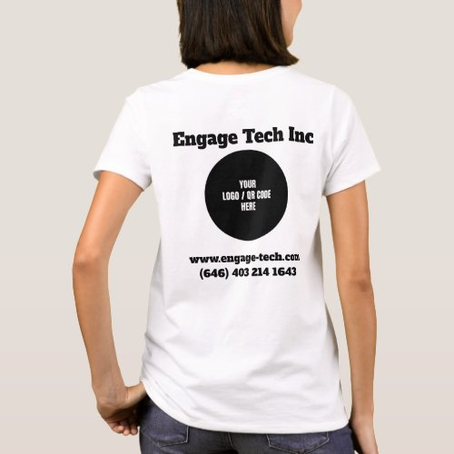 Custom Company Logo Attire front  back design T_Shirt