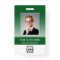 Custom Company Logo Bar Code Employee Photo Green
