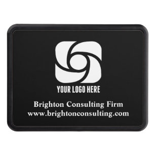 Custom Company Logo Black Business Marketing Hitch Cover