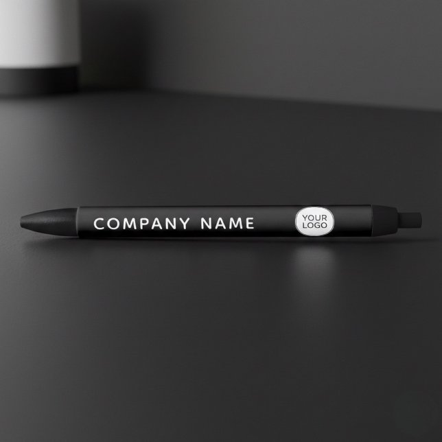 Custom Company Logo Black Pen | Modern Minimalist  (Creator Uploaded)