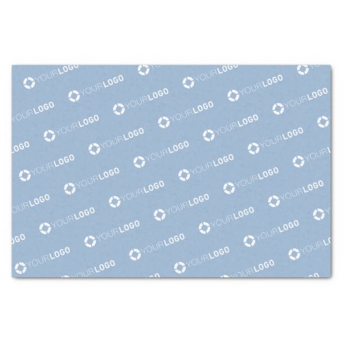 Custom company logo blue branded tissue paper