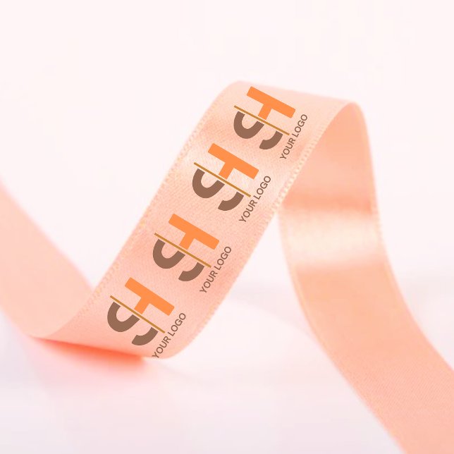 Custom company logo brand business gift rose gold satin ribbon (Creator Uploaded)