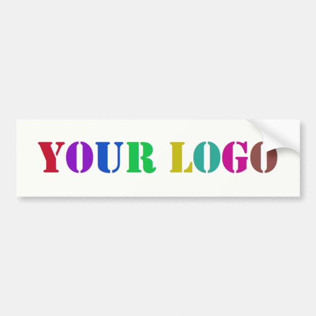Custom Company Logo Branded Bumper Sticker Example (Front)