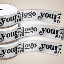 Custom Company Logo Branded Business Gift Wrapping Satin Ribbon