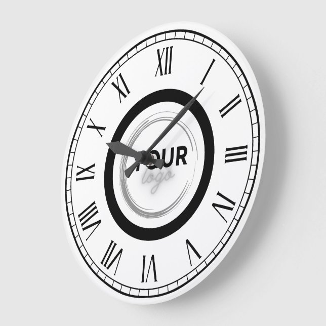 Custom Company Logo Branded Large Clock (Angle)
