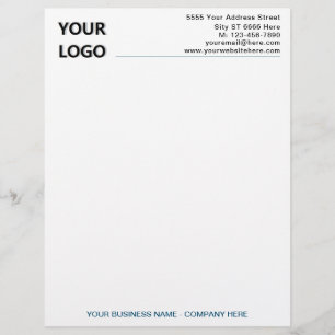 Custom Company Logo Branded Letterhead Example