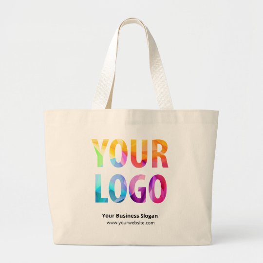 Custom Company Logo Branded Promotional Large Tote Bag | Zazzle.com