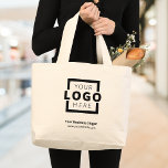 Custom Company Logo Branded Promotional Large Tote Bag<br><div class="desc">Easily personalize this trendy tote bag with your own business logo and promotional information. Custom branded tote bags are great as corporate gifts for employees,  customers,  and clients. They can also be used to promote your business brand at exhibitions,  conferences or as trade show giveaways. No minimum order quantity.</div>