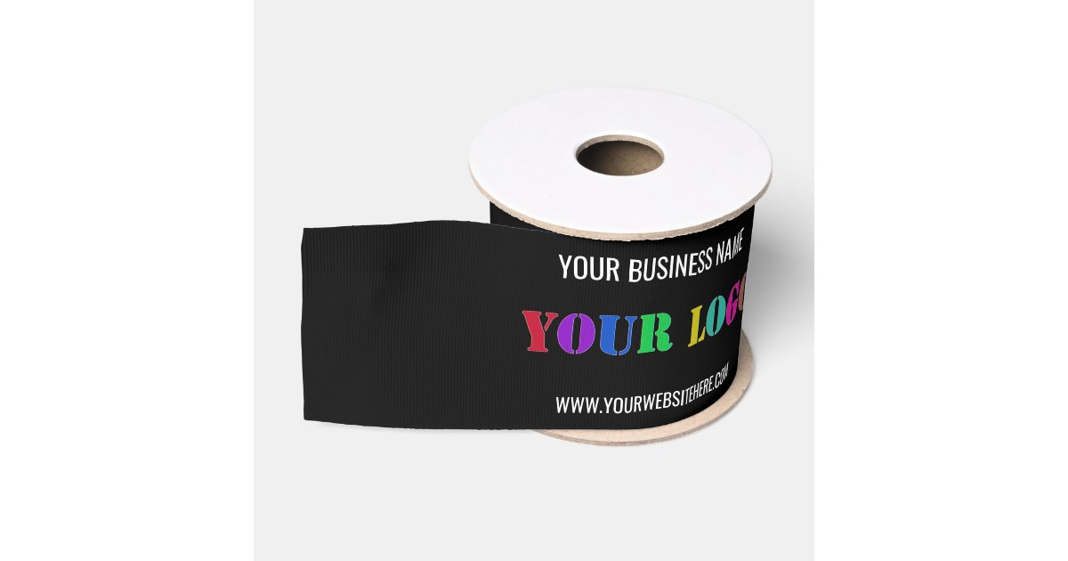 Custom Company Logo Branded Ribbon template | Zazzle