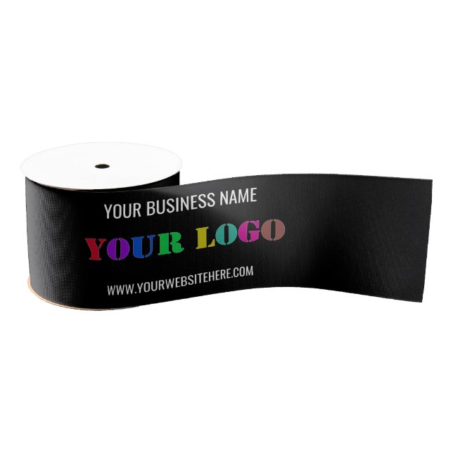 Custom Company Logo Branded Ribbon template (Spool)