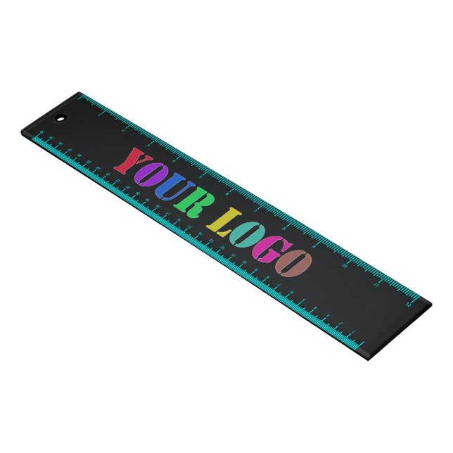 Custom Company Logo Branded Ruler Choose Colors (Angled)