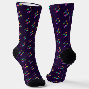 Custom Company Logo Branded Socks Example