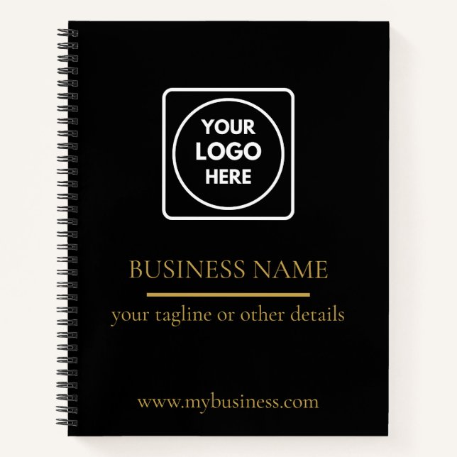 Custom Company Logo Branding Gift Idea notebook (Front)