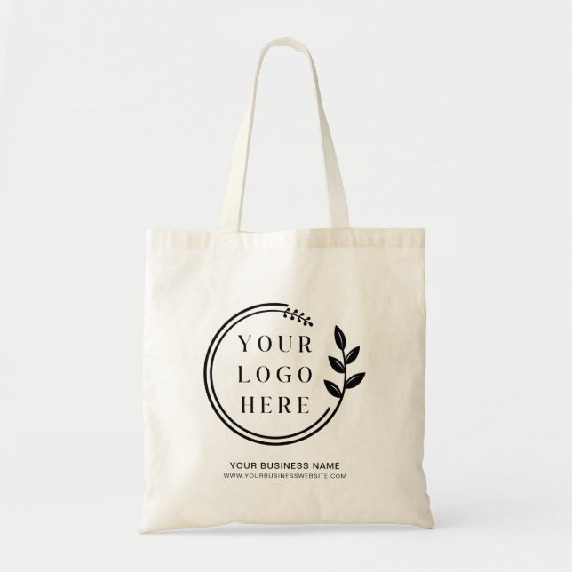Custom Company Logo Budget Business Custom Cotton Tote Bag (Front)