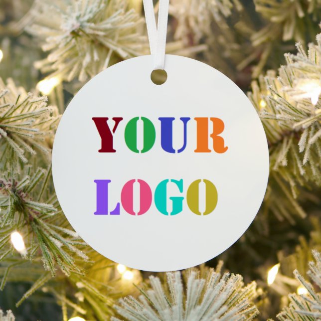 Custom Company Logo Business Christmas Ornament (Insitu)
