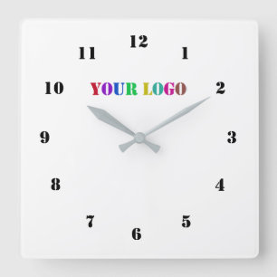 Custom Company Logo Business Clock Template