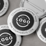 Custom Company Logo Business Corporate Branded Button<br><div class="desc">Create your own custom pinback button pin with your company logo and personalized brand message or contact info. This is a promotional giveaway button for marketing your business on trade shows, conferences, and other company events. You can easily change the background color to match your corporate colors. No minimum order...</div>