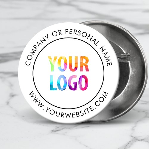 Custom Company Logo Business Corporate Branded Button