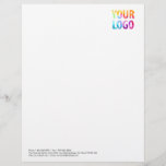 Custom Company Logo Business Corporate Letterhead<br><div class="desc">Create your own custom corporate letterhead with your business logo and personalized contact info. Using a professional quality letterhead for your company correspondence makes a polished impression as well as contribute to the authenticity of the letter. This paper is also available in different textures. Low minimum order quantity.</div>