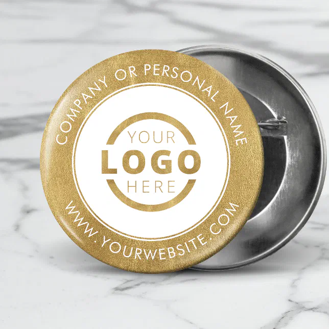 Custom Company Logo Business Corporate Marketing Button | Zazzle