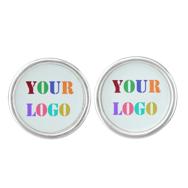 Custom Company Logo Business Cufflinks Template (Front)