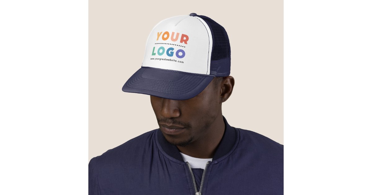 Employee Shell Hat Custom Company Logo Business Employee Staff Trucker Hat | Zazzle