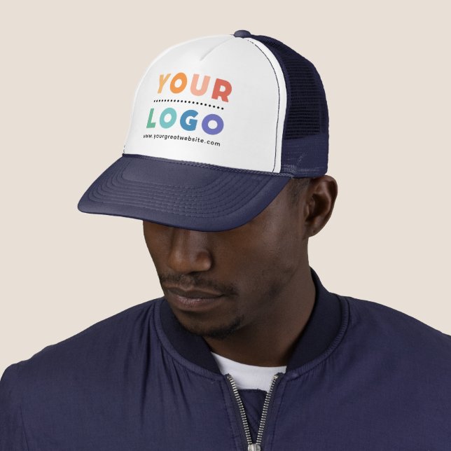 Custom Company Logo Business Employee Staff  Trucker Hat (In Situ)