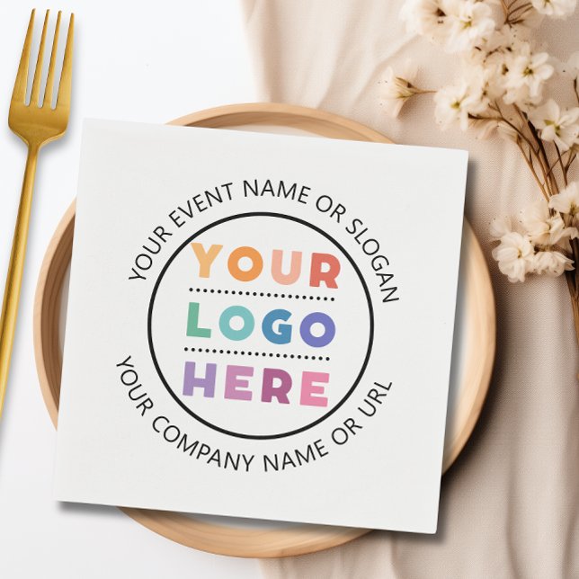 Custom Company Logo Business Event Paper Napkins (Custom Company Logo Business Event Paper Napkins)