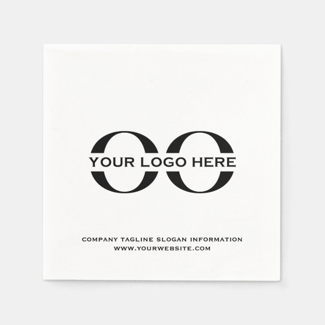 Custom Company Logo Business Event Party Supplies Napkins (Front)