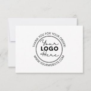 Custom Company Logo Business Flat Thank You Card
