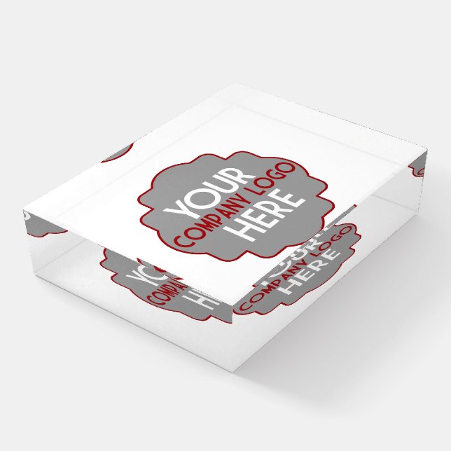 Custom Company Logo Business Logo or Photo Paperweight (Angled)