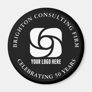 Custom Company Logo Business Marketing Black Magnet