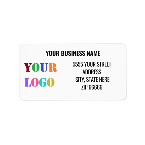 Custom Company Logo Business Name Address Labels