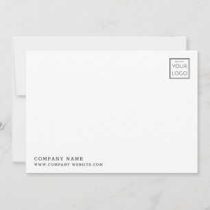 Custom Company Logo Business Name Minimalist Note Card